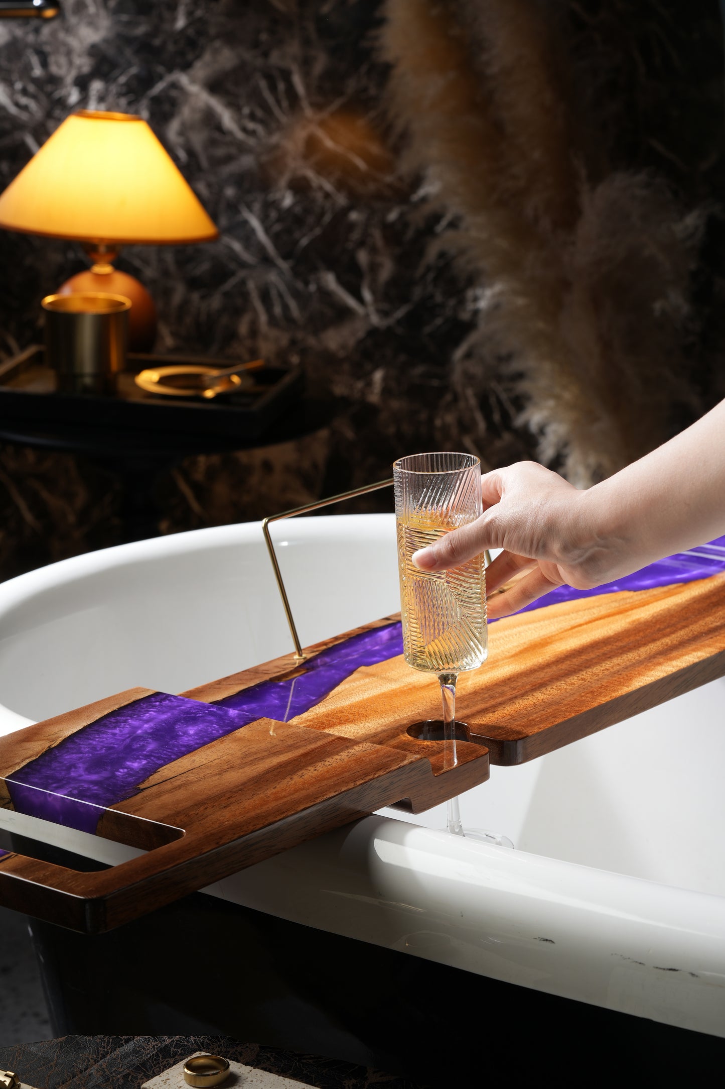 Bath Board - Violet Offset plank
